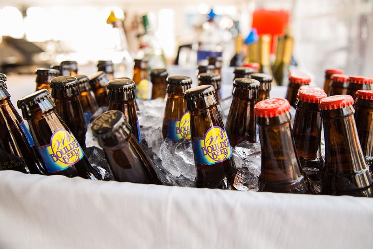 beer bottles in a bucket