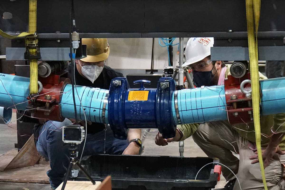 Students in the Center for Infrastructure, Energy and Space Testing