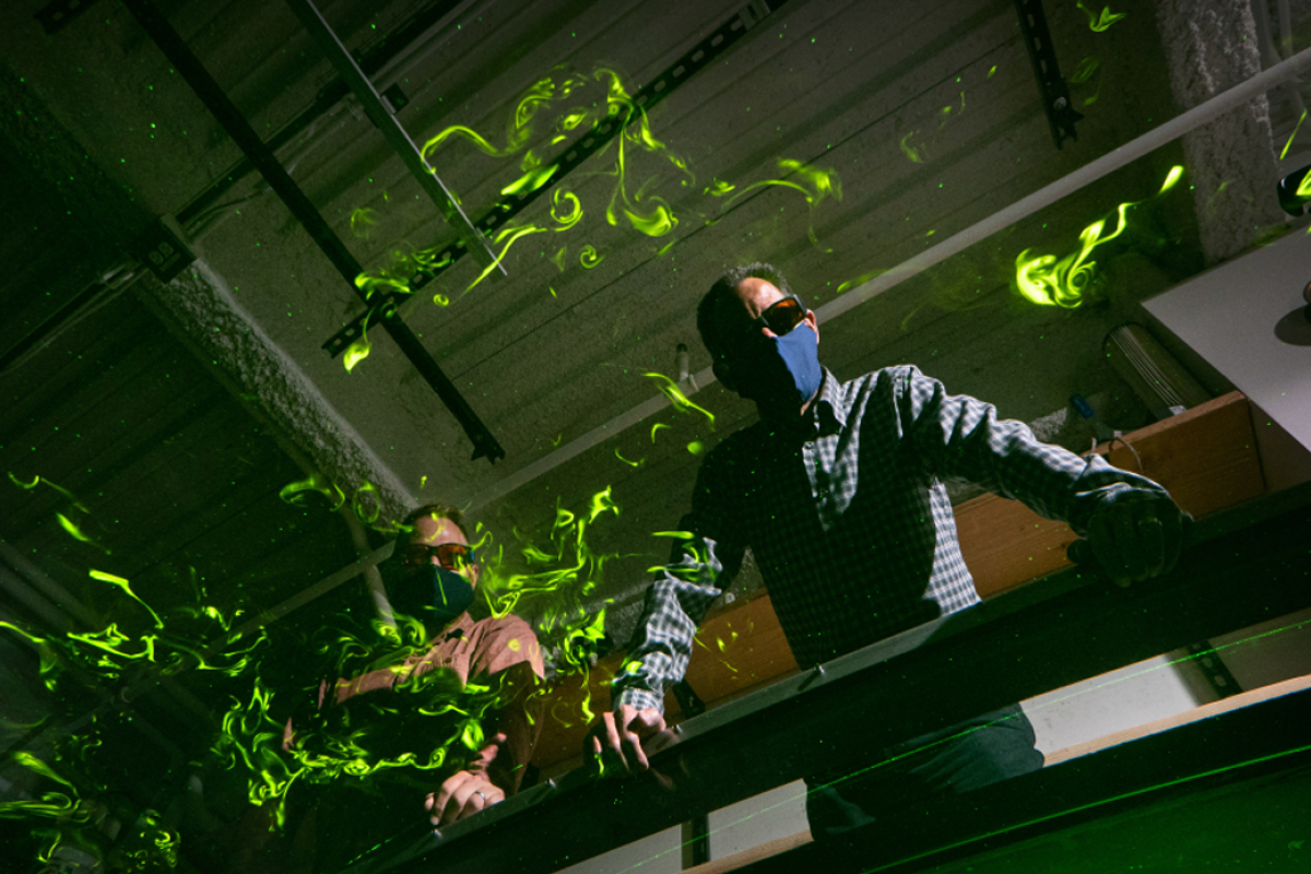 Professor John Crimaldi in his lab