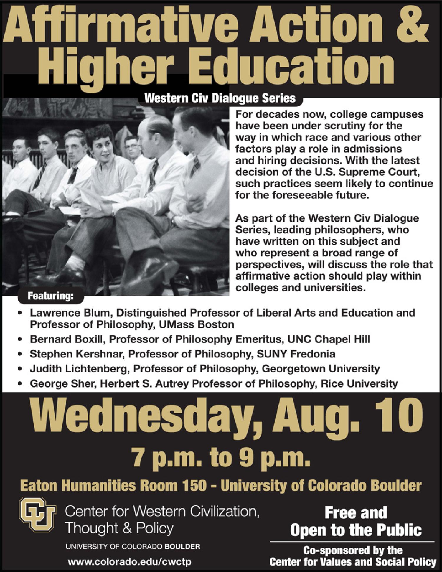 Affirmative Action and Higher Education