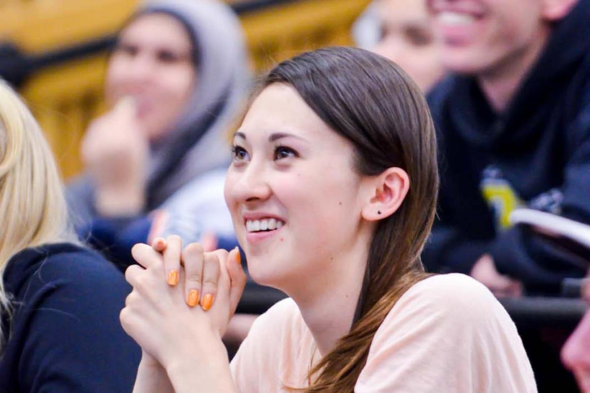 studnet attending lecture