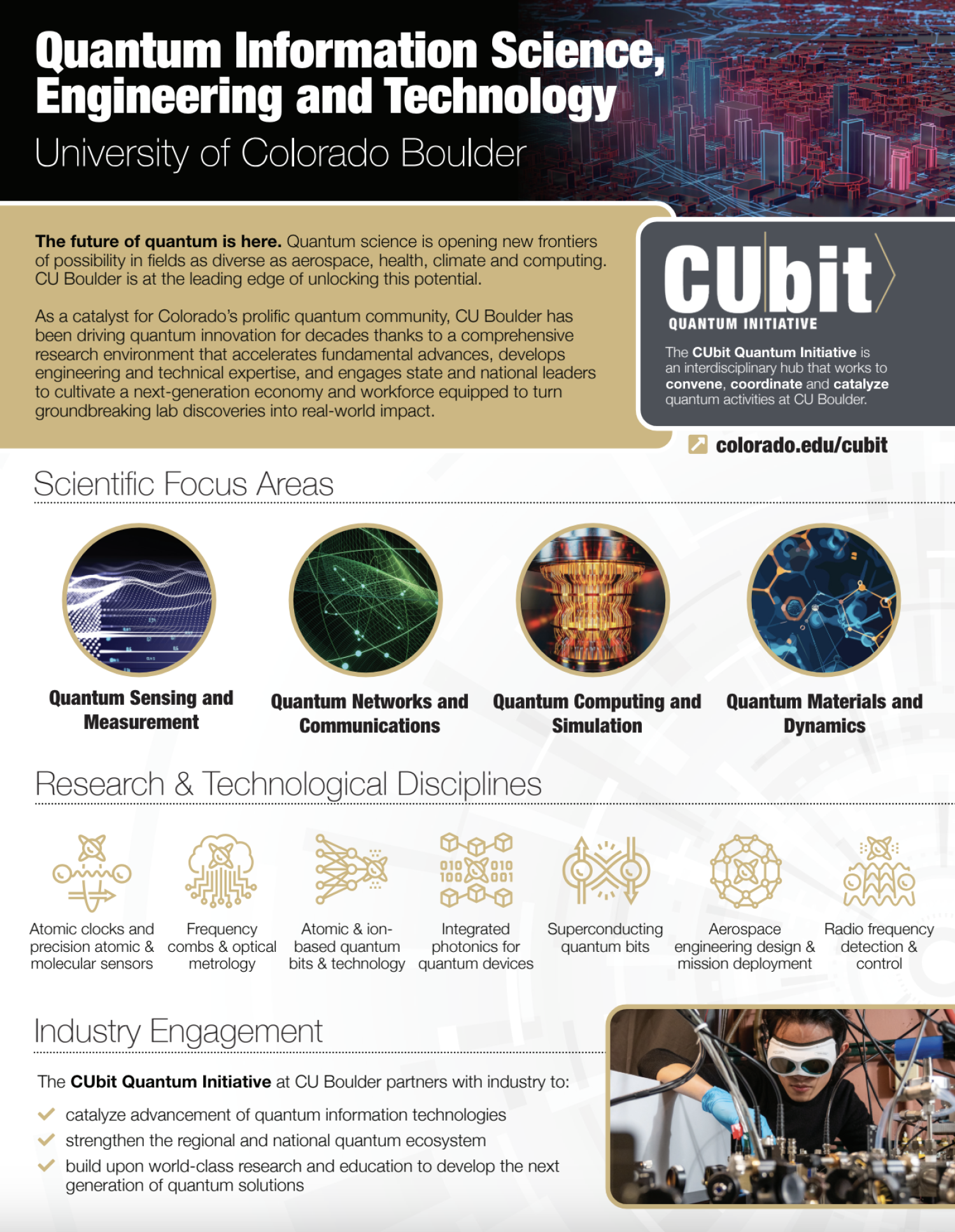 Quantum Information Science, Engineering and Technology at CU Boulder (Click to download))