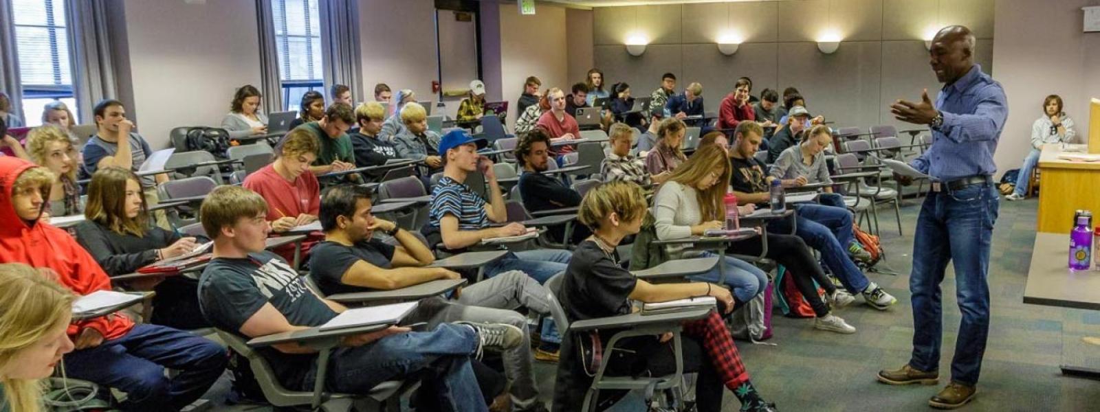 Ajume Wingo in class