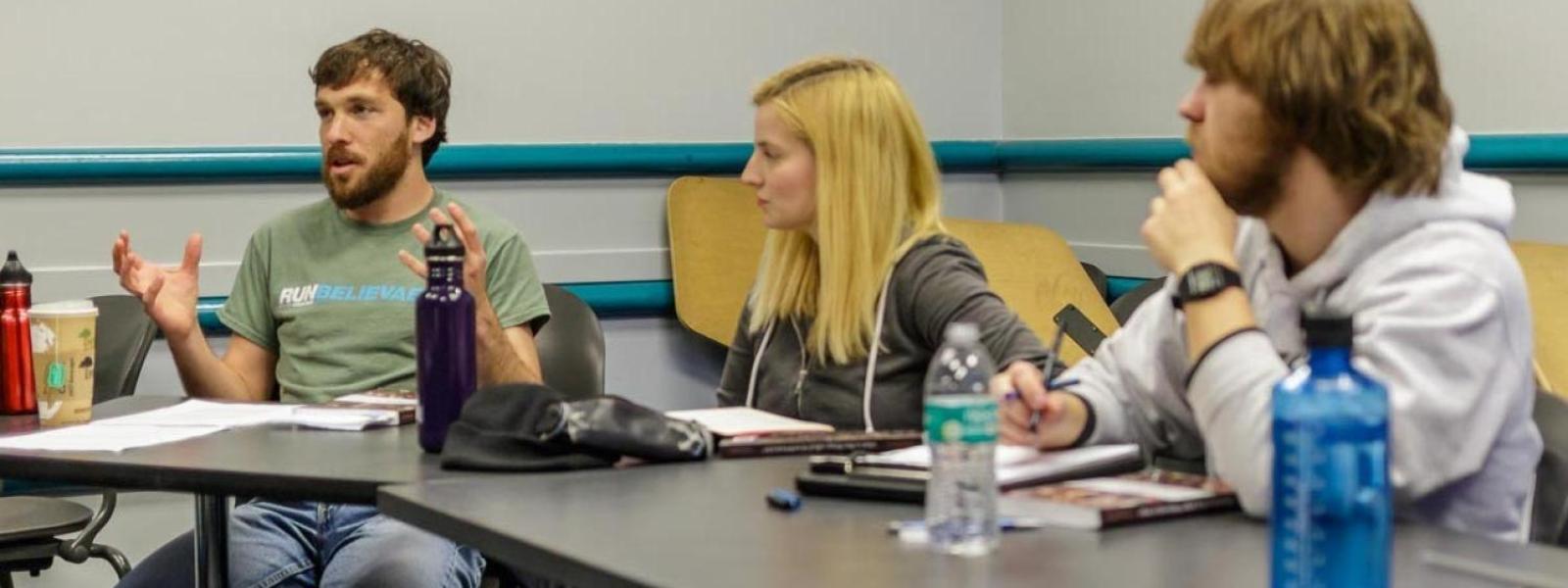 Graduate students in seminar