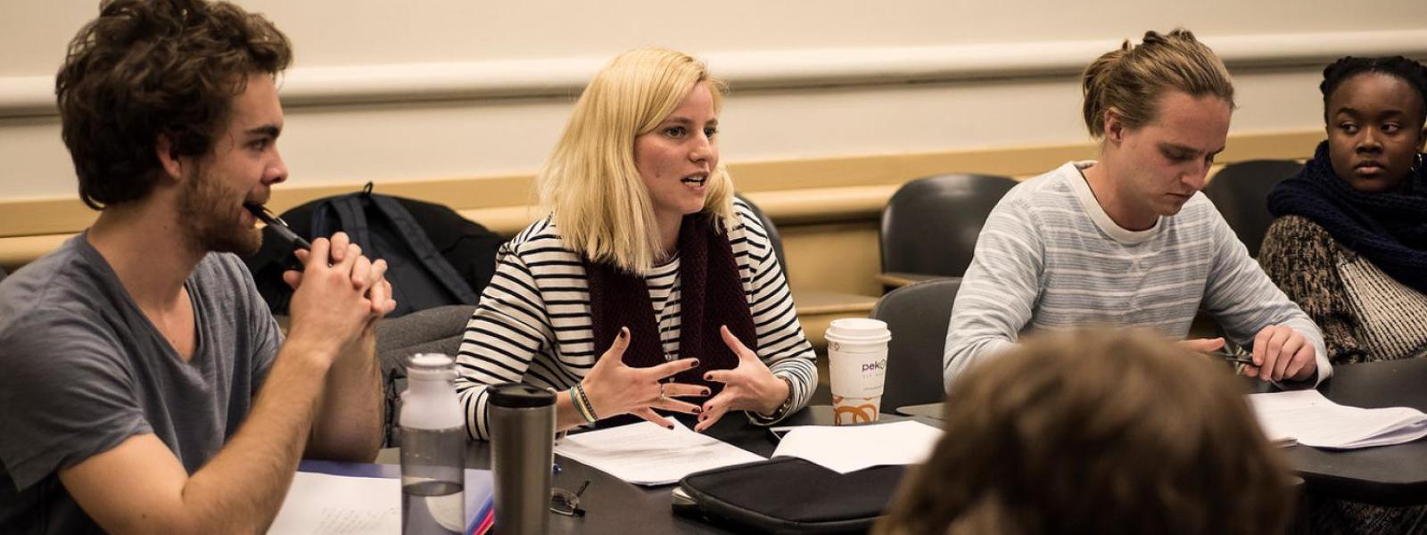 Graduate students in seminar
