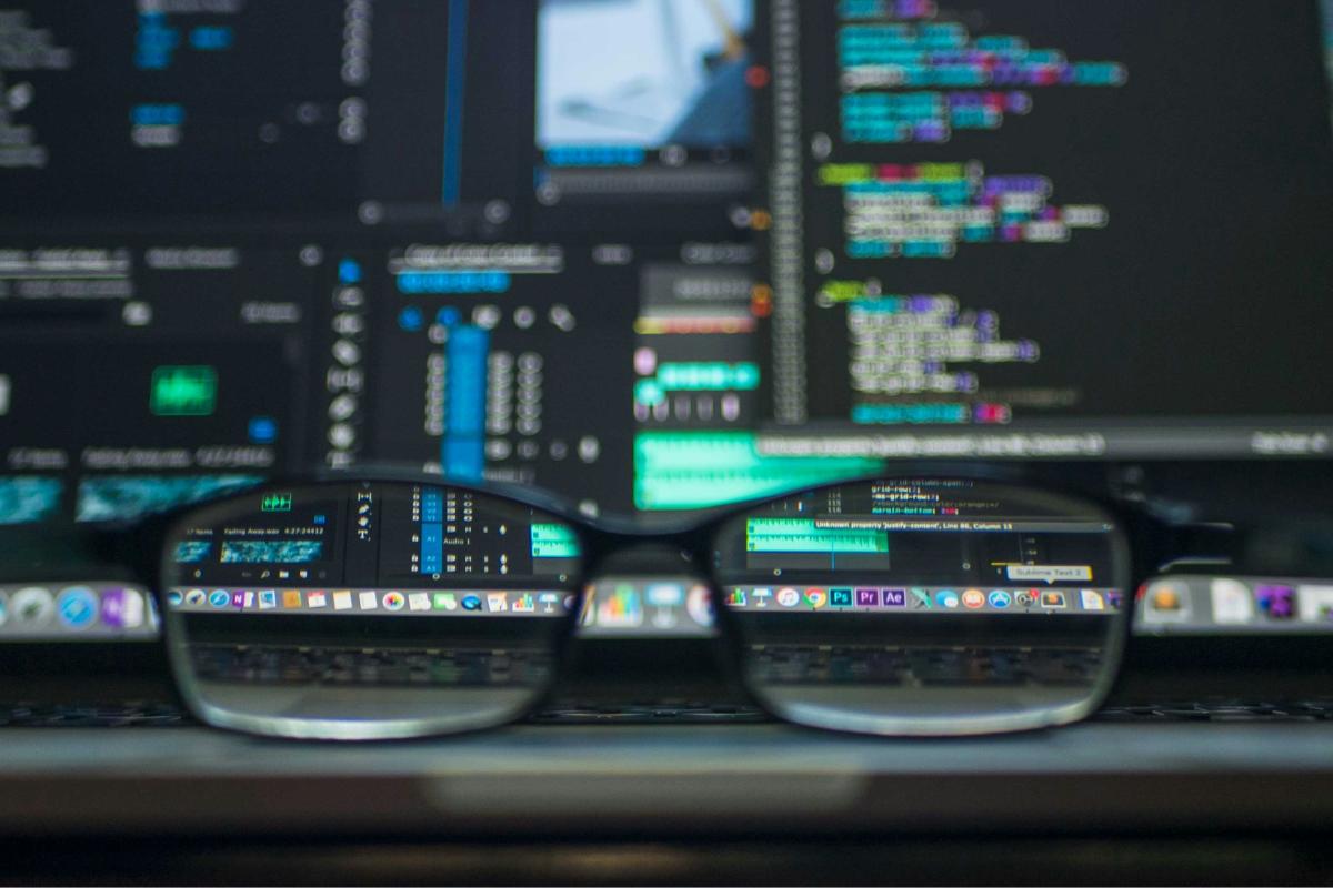 Glasses and computer screen