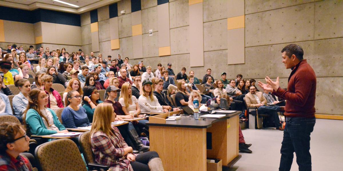 Professor giving a lecture