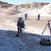 Preparing to engage the robot during the MDRS mission.