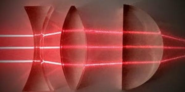 Imaging showing how light passes through optics