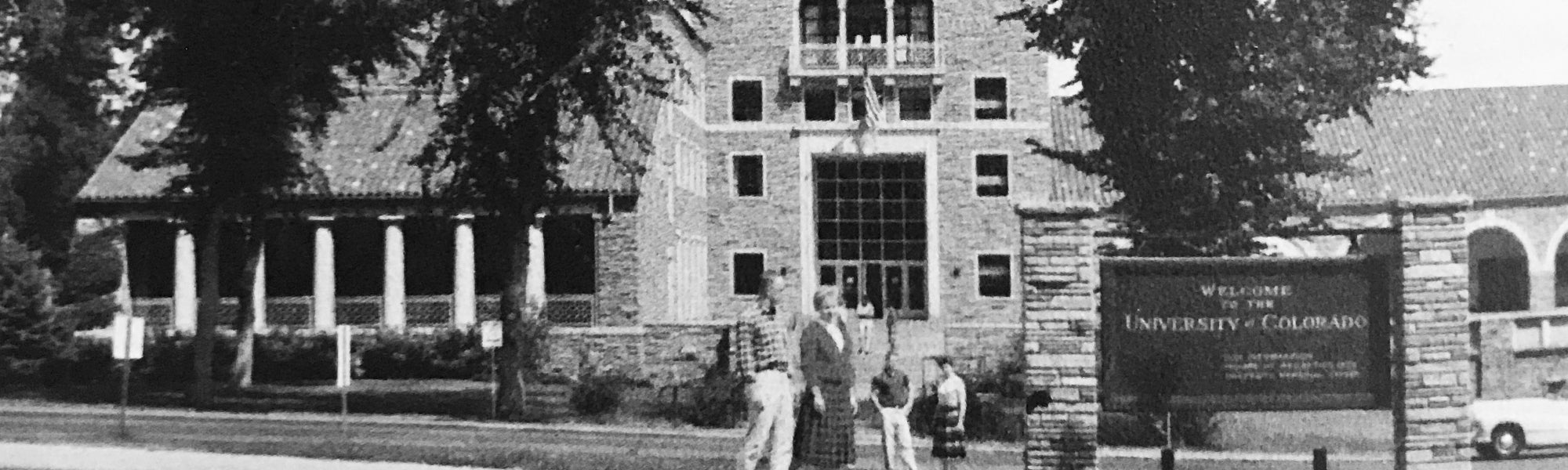 historical photos of students on CU Boulder campus 