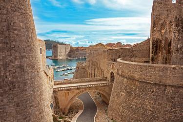 View of Dubrovnik through towers