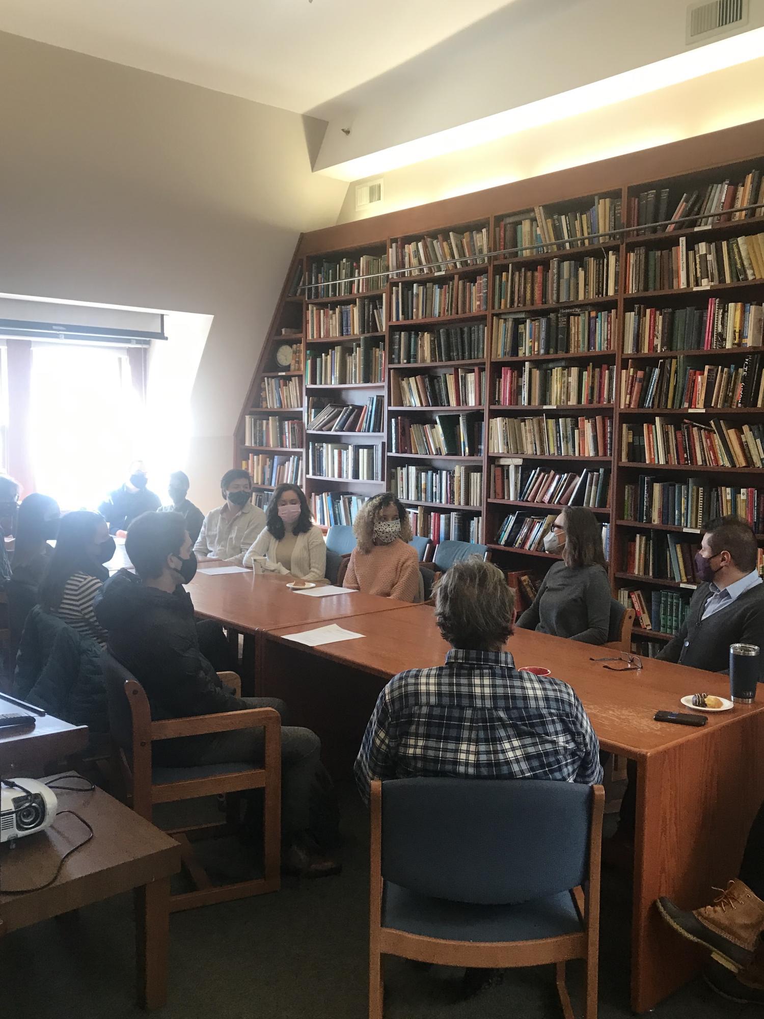 Graduate Symposium opening in the Hale Library