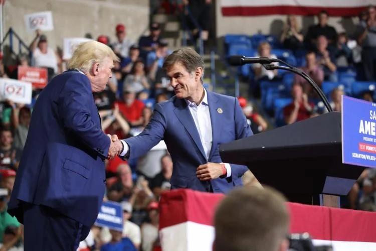 Dr. Oz and Trump shaking hands