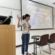 Chu presenting her research