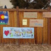 Marshall Fire thank you fence