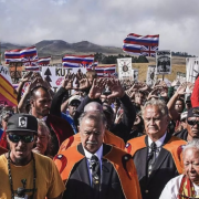 Protestors in Mauna Kea