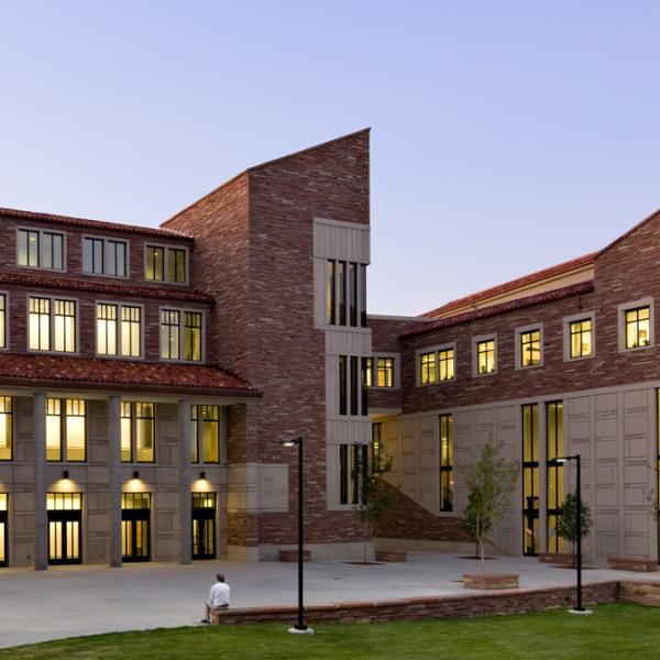 Visual arts complex outside image of buildings