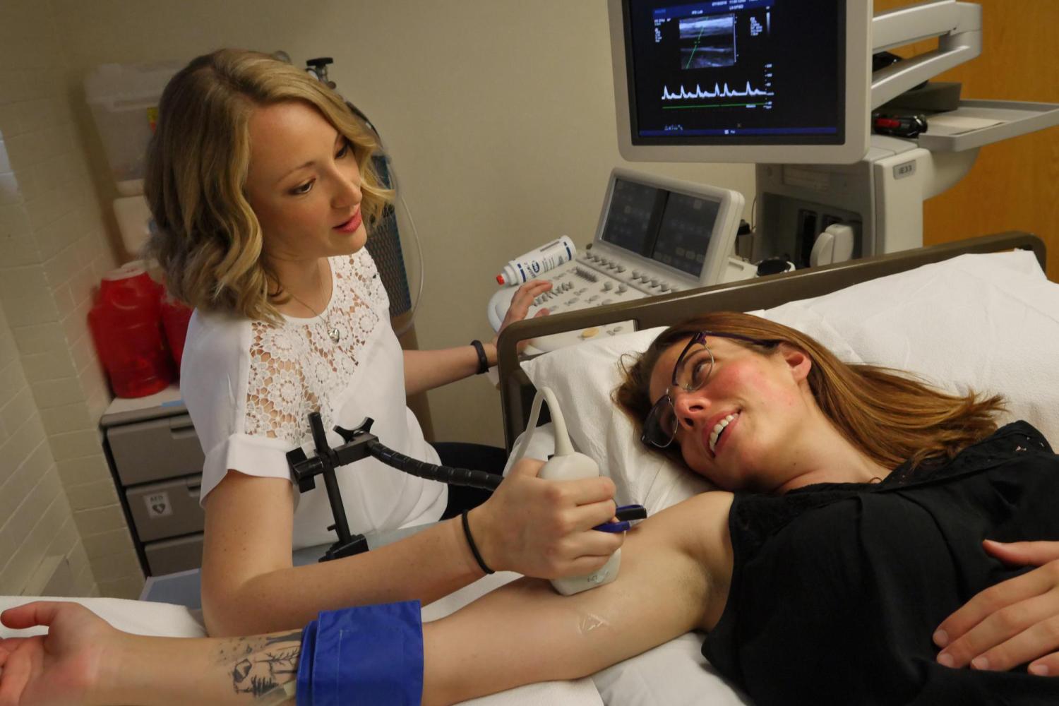 Grad Student Collecting Data