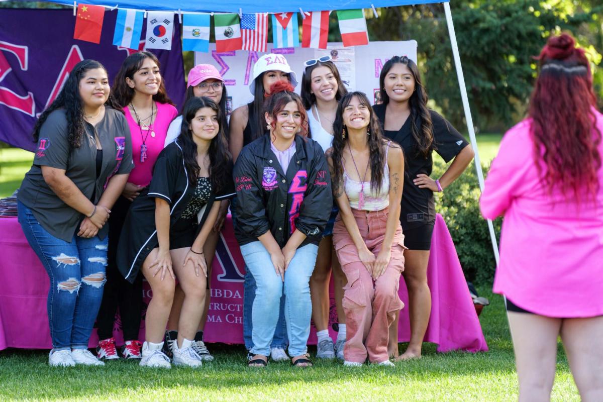 Students at international fair