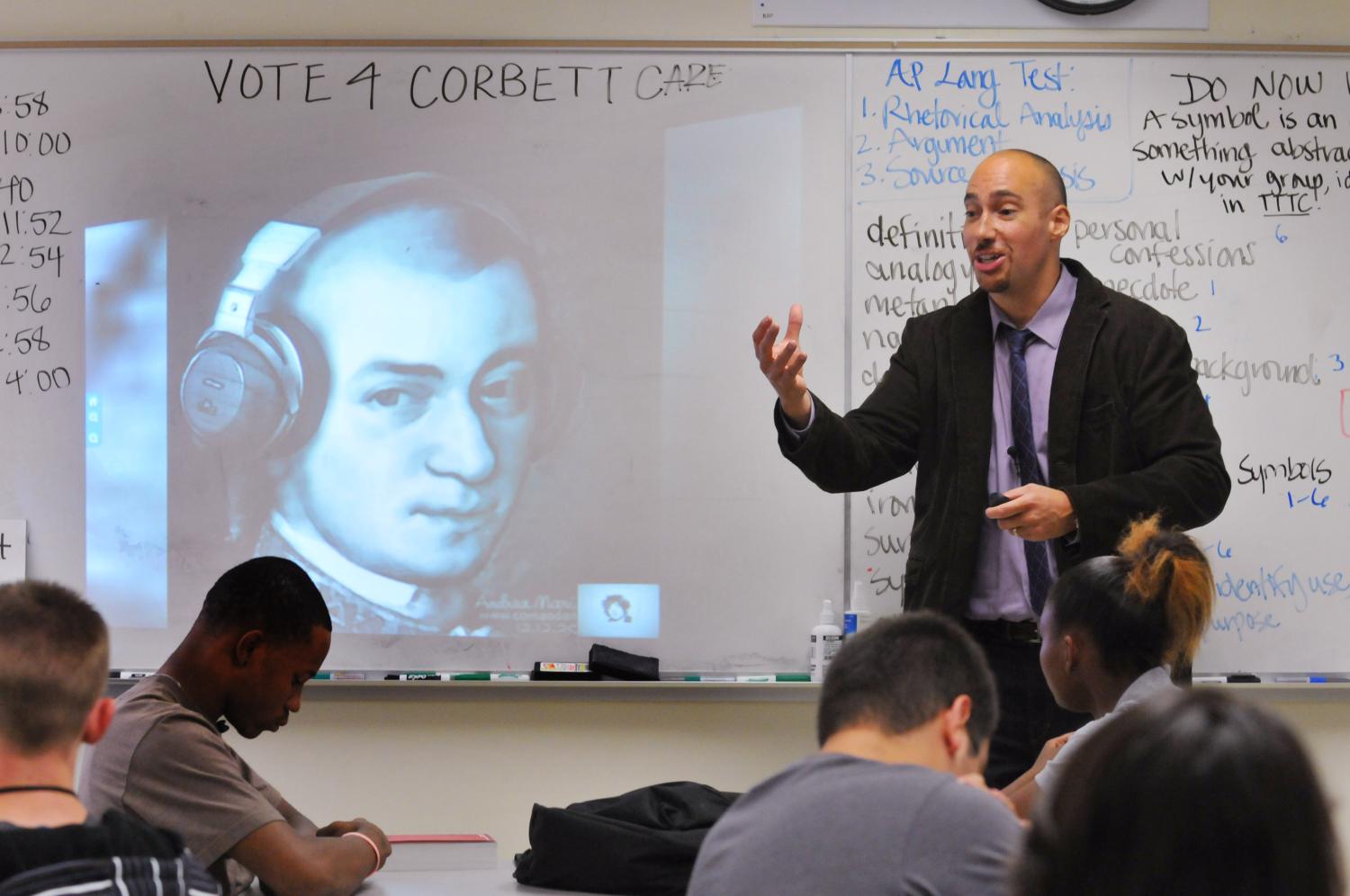 Adam Bradley in the classroom