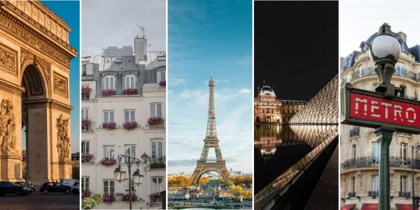 collage of Paris landmarks