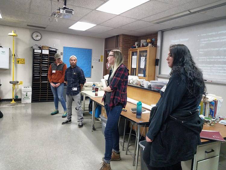 Northglenn High School students and current undergraduate students join the Geology Majors Research seminar.