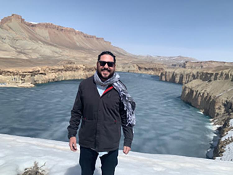 Rory Burke is pictured at Band-e-Amir national park in Bamyan, Afghanistan. 