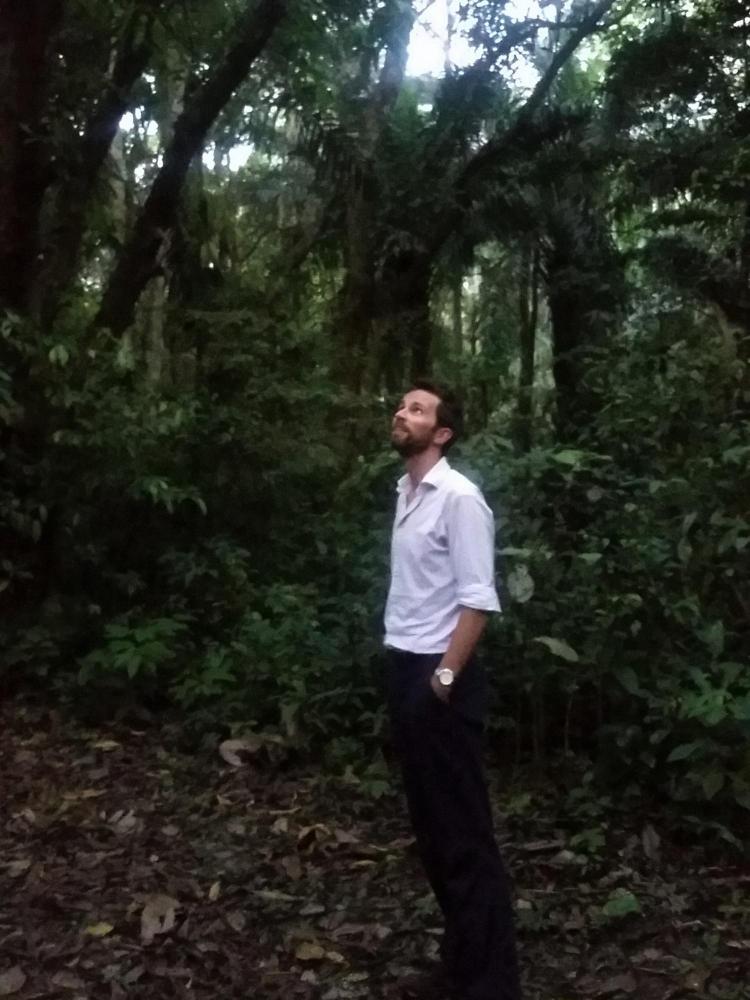 Lead author Peter Newton in the Amazonian state of Acre, Brazil.  If you could find some kind of forest photo showing people or houses near a forest, perhaps from above, that could be a good header.