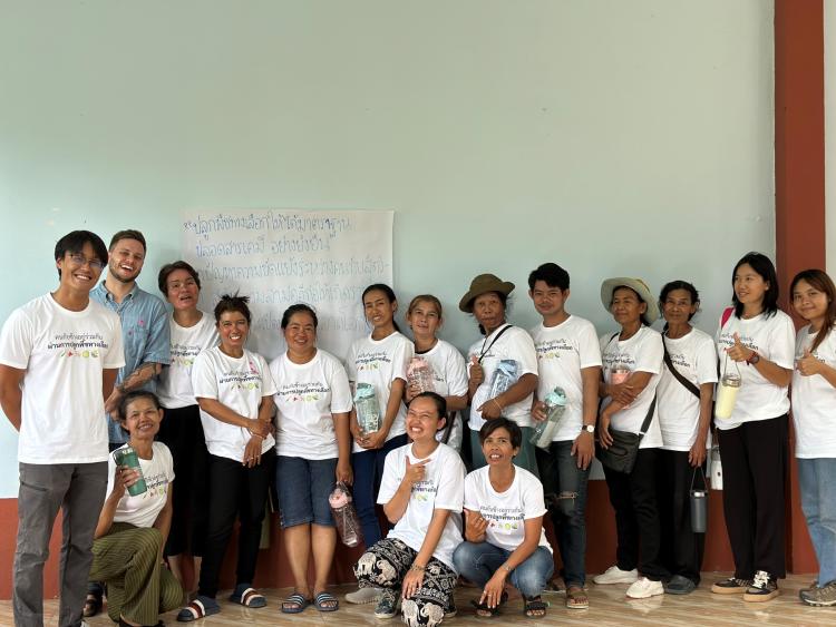 Tyler Nuckols and research colleagues in Thailand