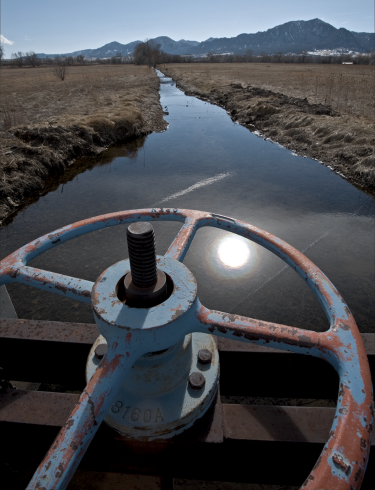 Headgate of the Enterprise Ditch. Photograph by Bob Crifasi.