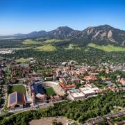 Aerial CU Boulder photograph