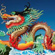 Chinese dragon sculpture