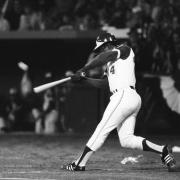 Hank Aaron hitting 715th home run