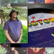 Shawn O'Neal with Motown album covers