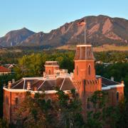 Old Main building at sunset