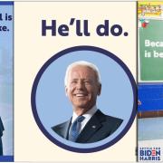 Images from the Settle for Biden social media campaign