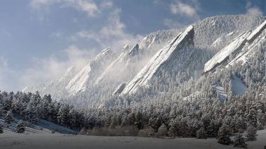 Boulder Flatirons Winter