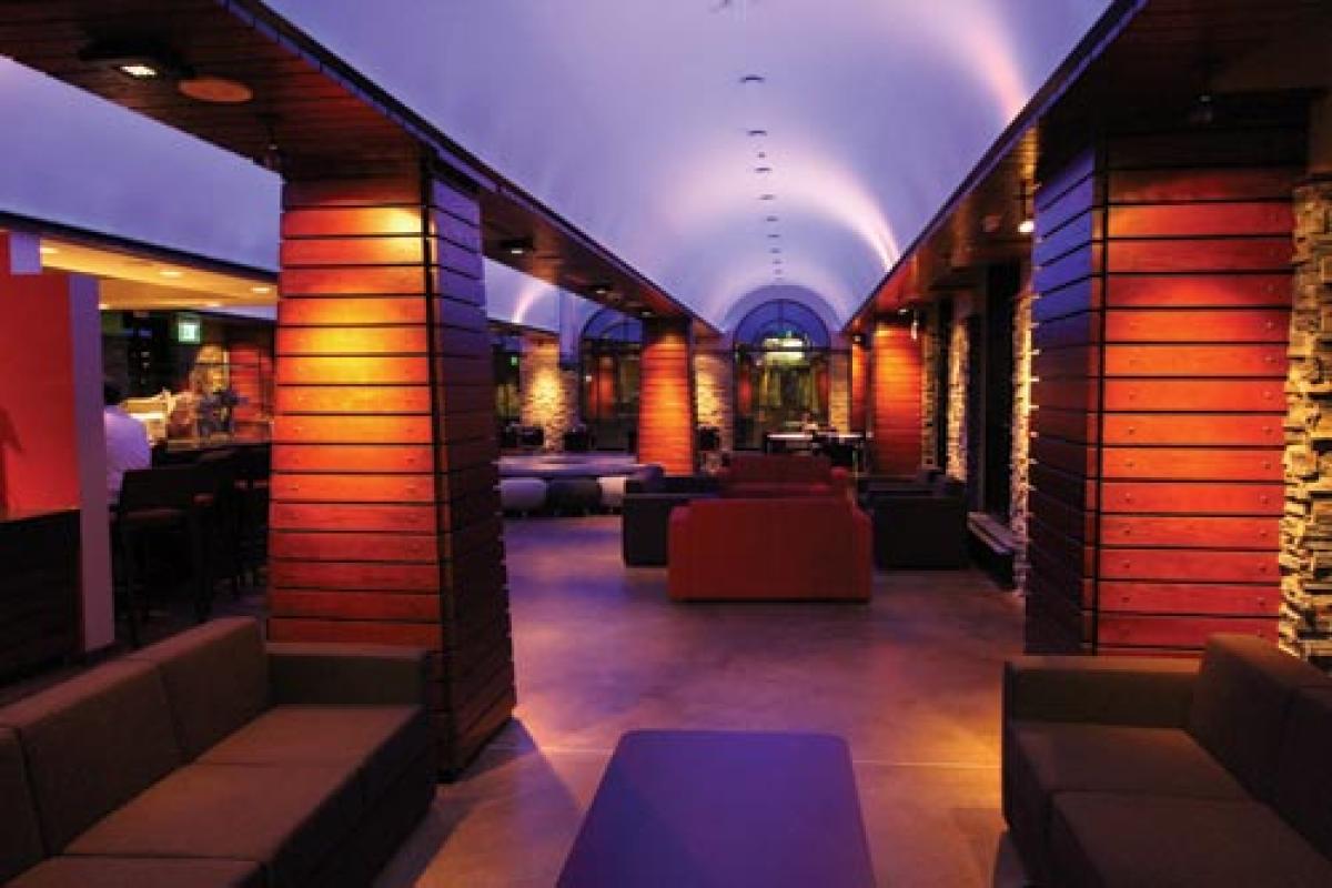 Inside the Weather Tech Cafe in the Center for Community