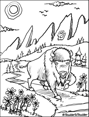 Ralphie hiking coloring page
