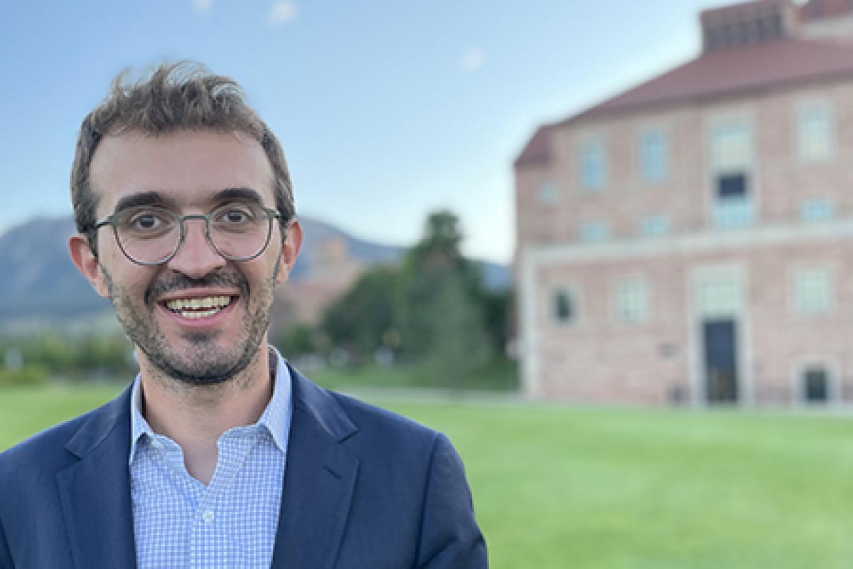 Övünç Yilmaz on the CU campus.