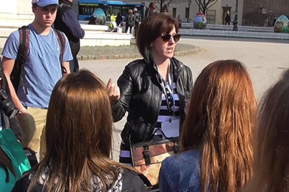 Business students participating in a global program