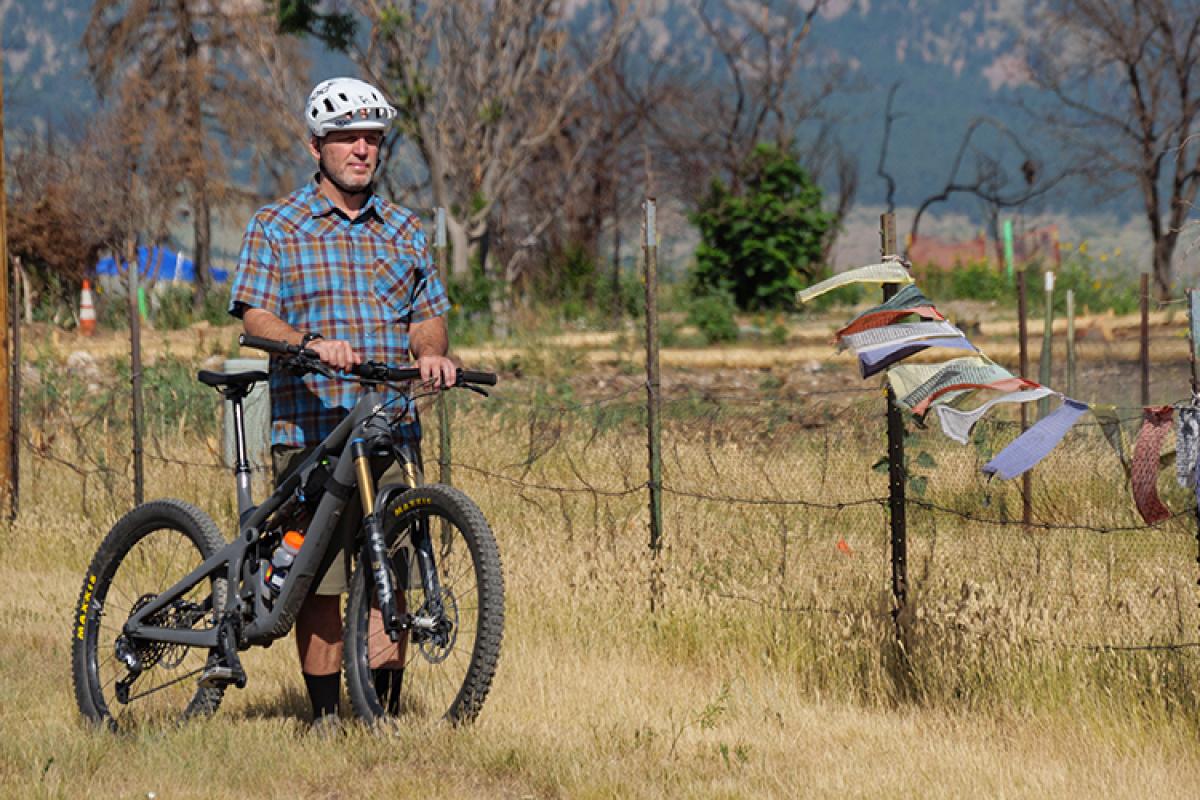 Jeff York in a burned-out neighborhood damaged by the Marshall Fire.