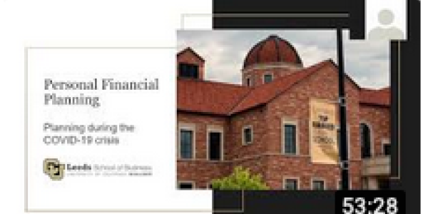 Personal Financial Planning During the COVID-19 Crisis Presentation
