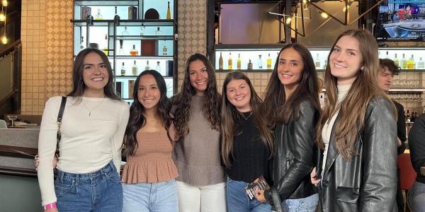 Students pose at Leeds' Senior Celebration