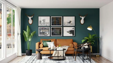 Photo of a beautiful, modern living room