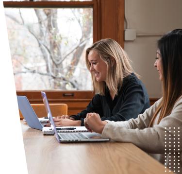 Students working on laptops