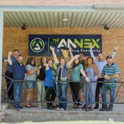 RCWS participants standing in front of The Annex sign