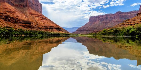 colorado river before entering a canyon, by Mike Newbry on unsplash