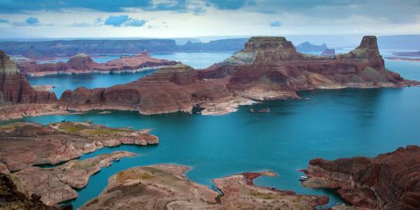 aerial view of Lake Powell 