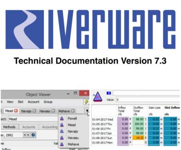 collage of RiverWare logo and screen shots of new improvements